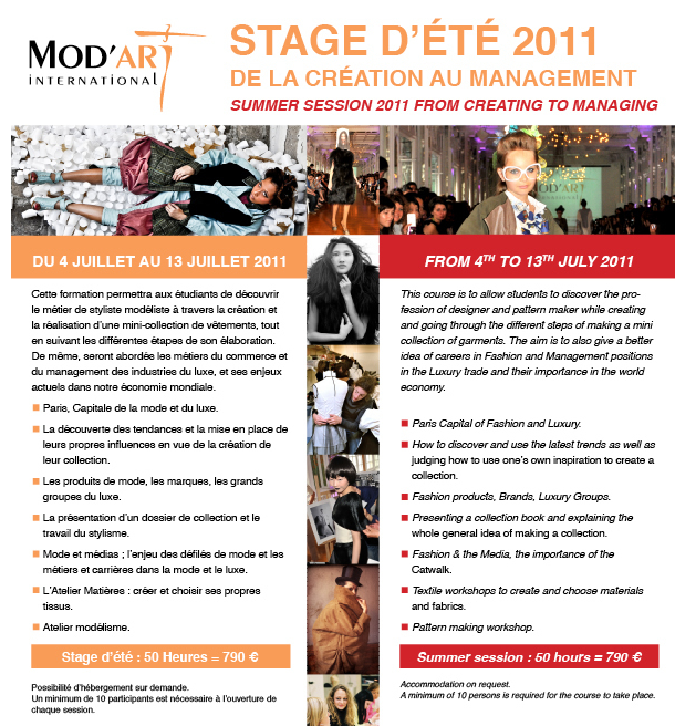 Mod'art Stage d'ete 2011